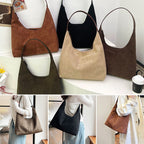 Suede messenger bag with large capacity