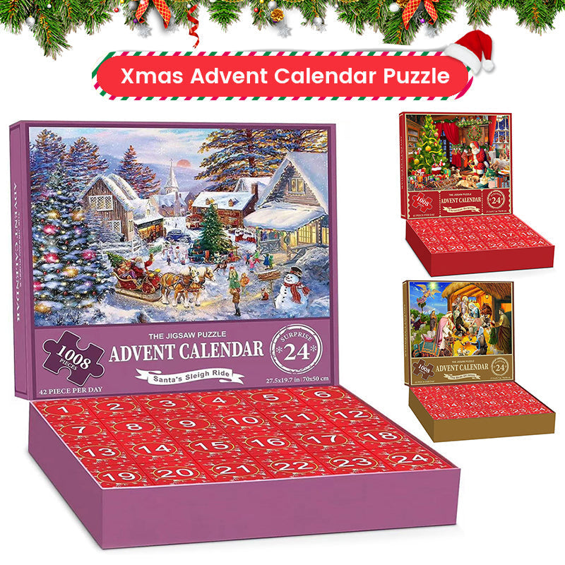 1000PCS Christmas Jigsaw Puzzles Advent Calendar - Christmas Gift