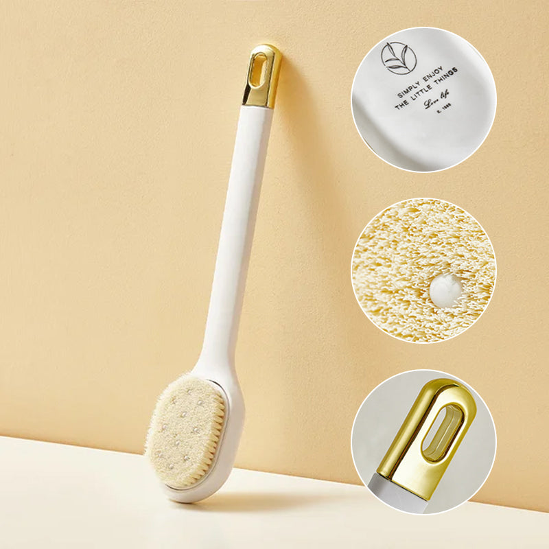 Massage cleaning brush with long handle