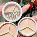 Tri-Color Concealer Palette for Acne Spots and Dark Circles