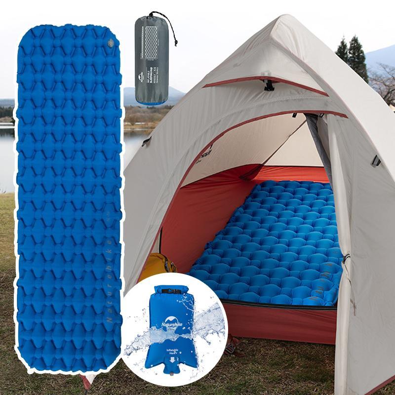 Camping carpet with air mattress