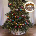 LED Gingerbread House Christmas Tree Collar Tree Skirt