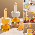 Oil dispenser with brush for BBQ