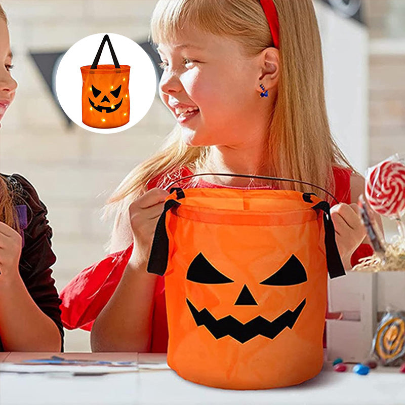 Personalized glowing pumpkin bag