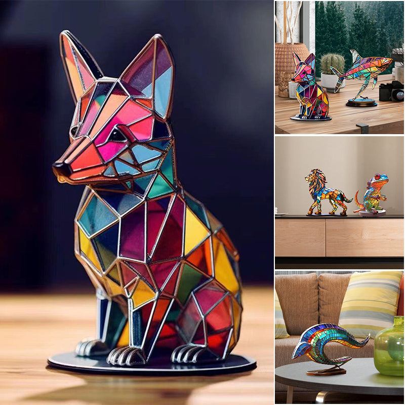 Wildlife Art with Base Wild Animal Desktop Decorations