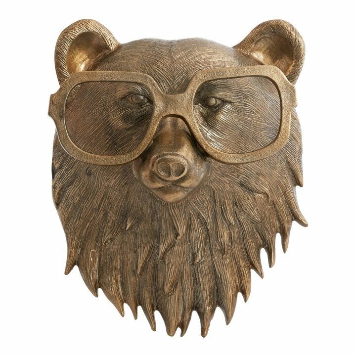 Hand-Painted Animal Head Wall Decor with UV-Resistant Finish