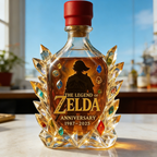 The Dazzling Legend Of Zelda 38th Anniversary 1987-2025 Whisky Bottle - A Masterpiece in Crystal & Spirit