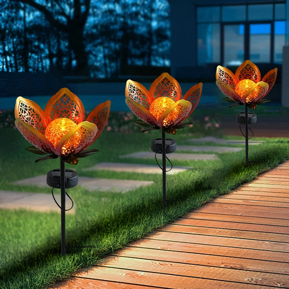 Solar Garden Light Lotus Flower – Decorative LED Outdoor Lighting for Garden and Yard