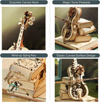 DIY Wooden Cello, Self Playing Musical Instrument, Magic Music Box, Cool Gift Ideas