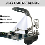 LED magnifying soldering station adjustable – For circuit boards, repairs & jewelry
