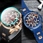 Waterproof motorsport watch for men with luminous