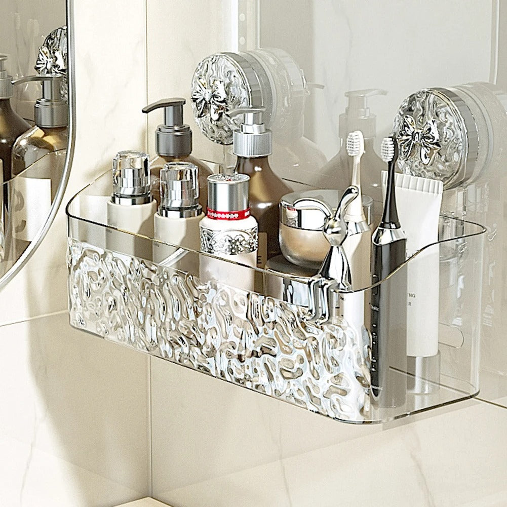 Practical wall shelf | Drill-free storage in the bathroom