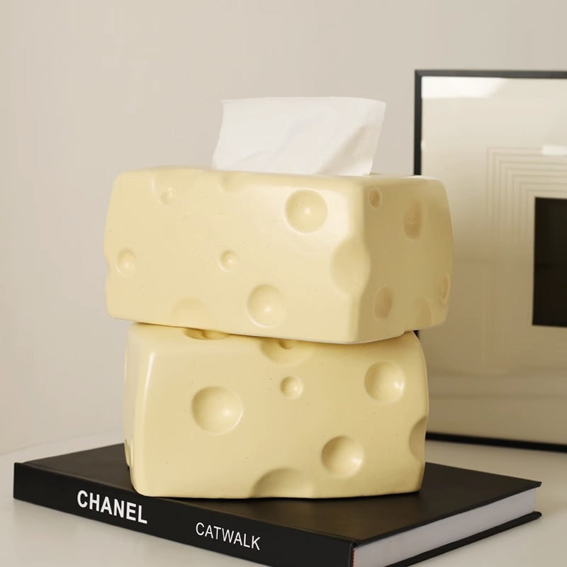 3D Cheese Design Tissue Holder for Creativity