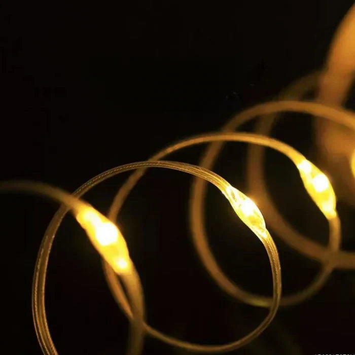 LED String Lights | 10m Outdoor & Indoor | USB Rechargeable | 8 Lighting Modes | IP65 Waterproof
