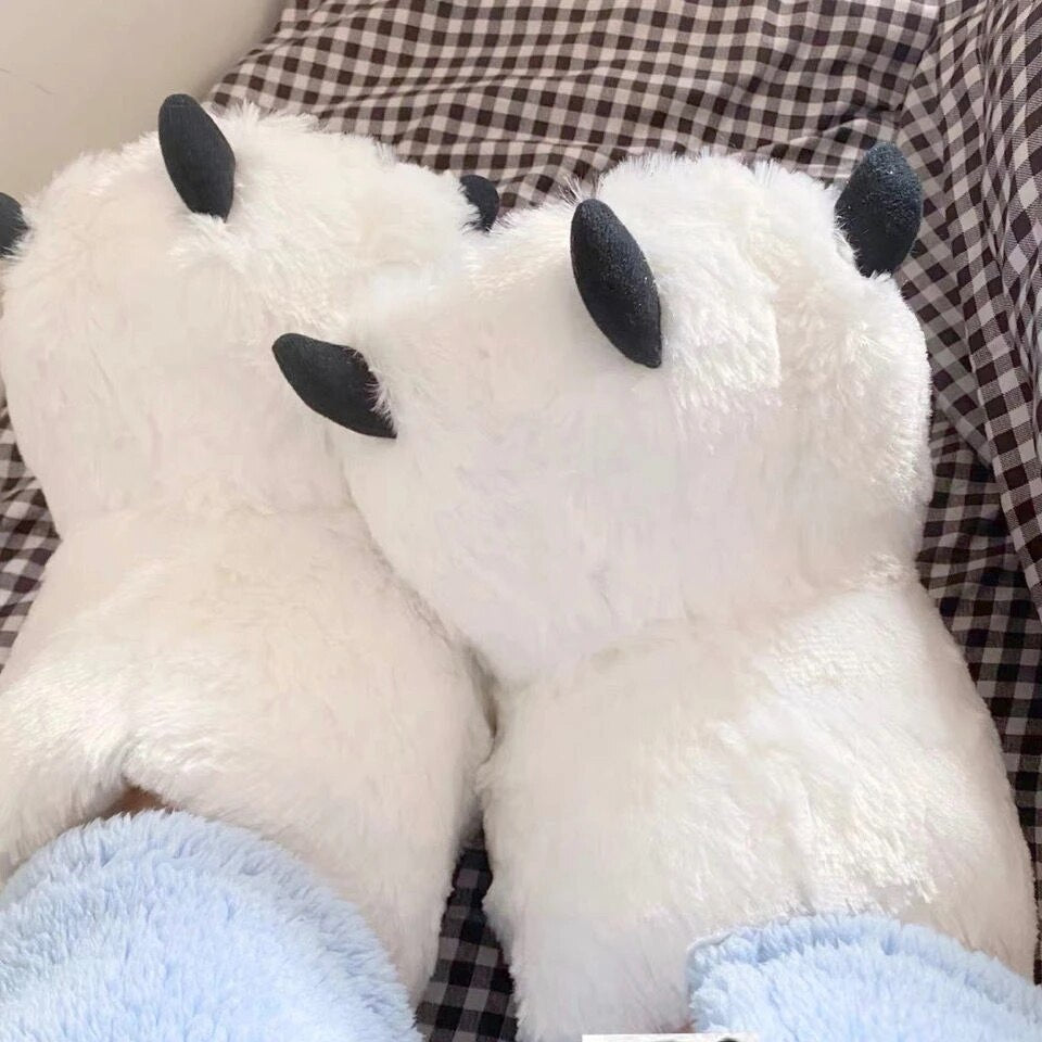 Bear Claw Winter Furry Slippers