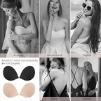 Self-adhesive, invisible gathering of bras