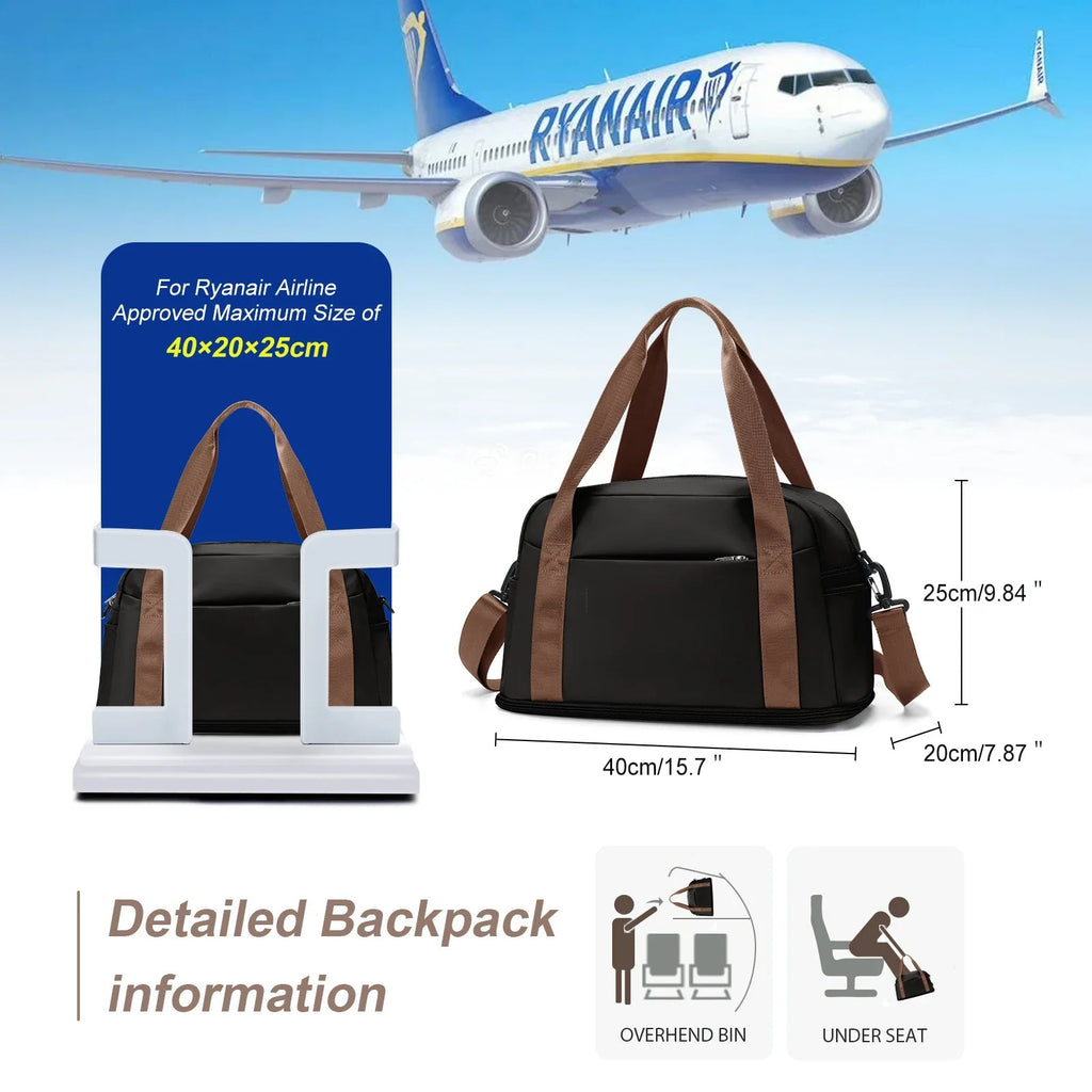 Travel bag "Skyvora" | Maximum size for hand luggage | Light & versatile | 40x20x25 cm & 45x36x20 cm
