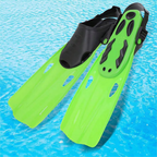 Adjustable Open Heel Snorkeling Fins, Compact Travel Swim Flippers for Snorkeling and Diving