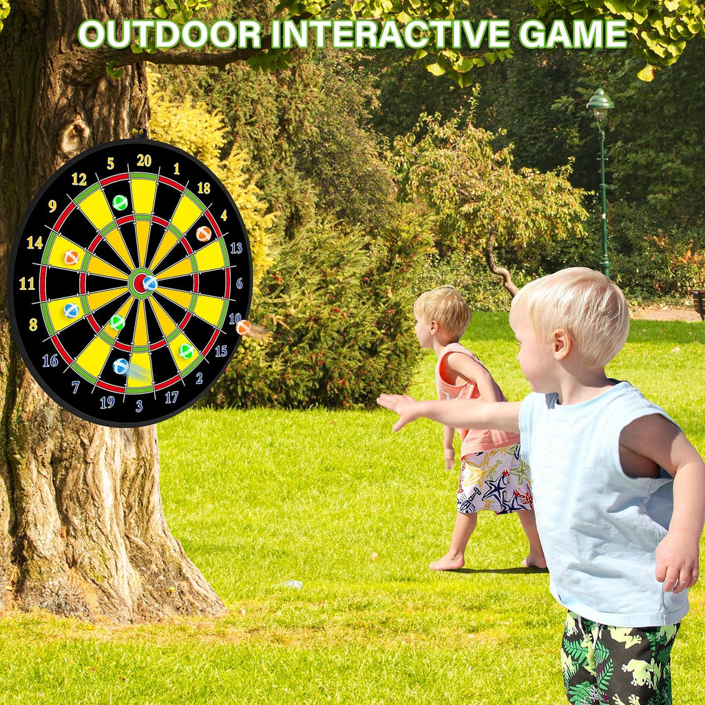 Large double-sided dartboard for kids – Play, learn and relax