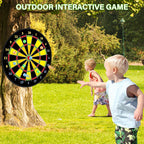Large double-sided dartboard for kids – Play, learn and relax