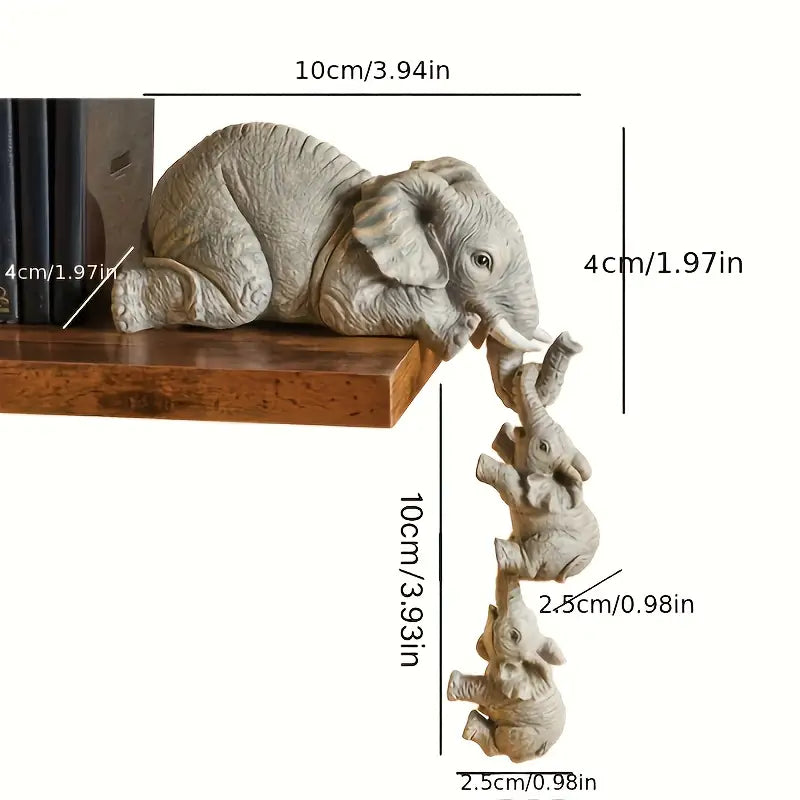 Eleva Decorative Elephants Family Figurines – Set of 3 Interior Decoration