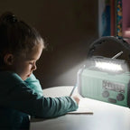 Solar emergency radio with power bank – crank radio with LED flashlight for camping & outdoor