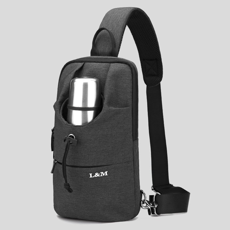 Portable Waterproof Sling Bag with Cup Holder, for Travel, Biking, Gym & More