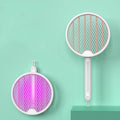 Foldable Rechargeable Electric Fly Swatter with UV Light, for Mosquito, Fly, Gnat, Wasp