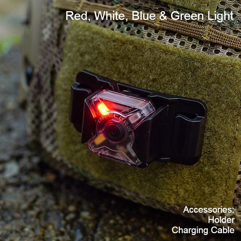 Mini Portable Rechargeable Headlamp, with Headband & Bike Stand Set, for Camping, Cycling & More