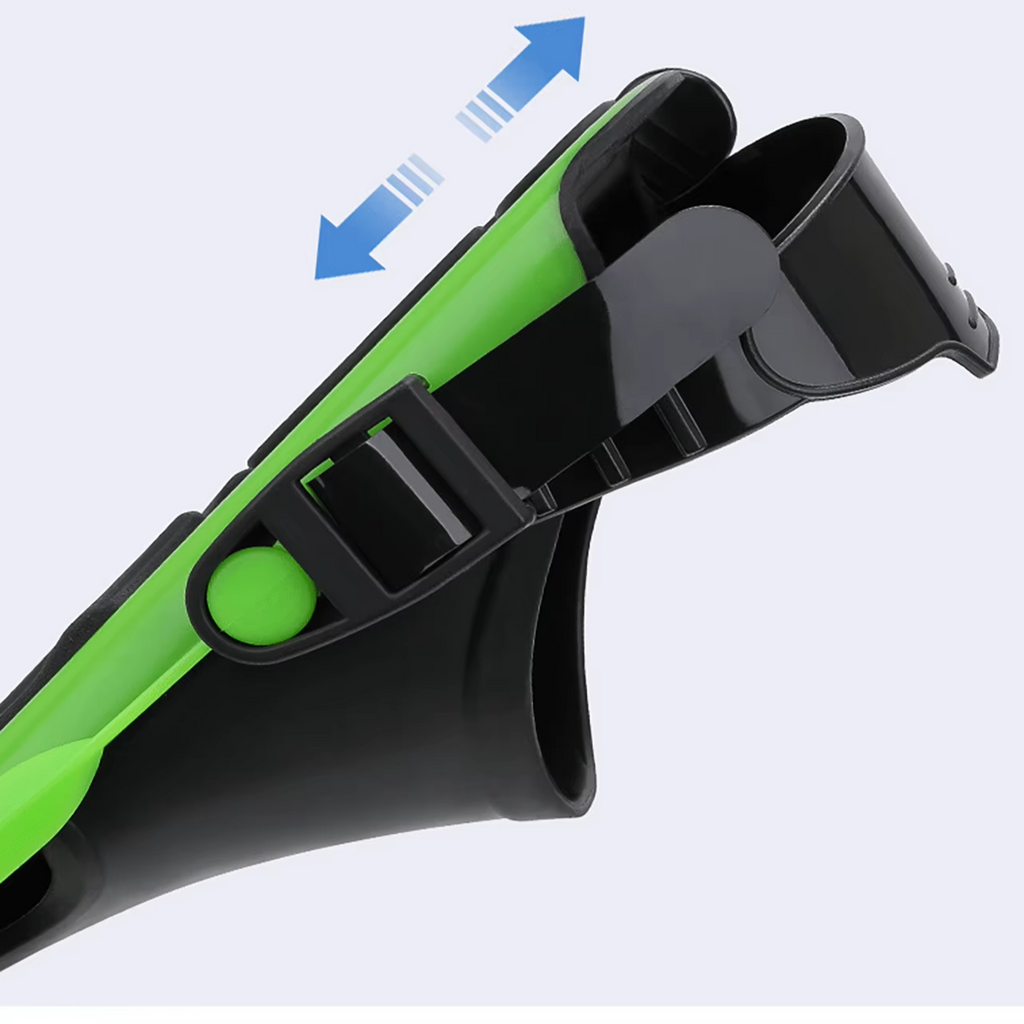 Adjustable Open Heel Snorkeling Fins, Compact Travel Swim Flippers for Snorkeling and Diving