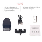 Intelligent sound and light alarm rear for bicycle