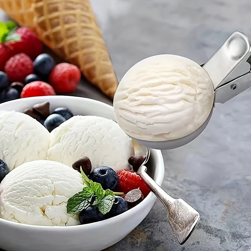 Scoop Ice Cream Scoop Stainless Steel | Robust & Dishwasher Safe | For small & large scoops | Smooth Handle
