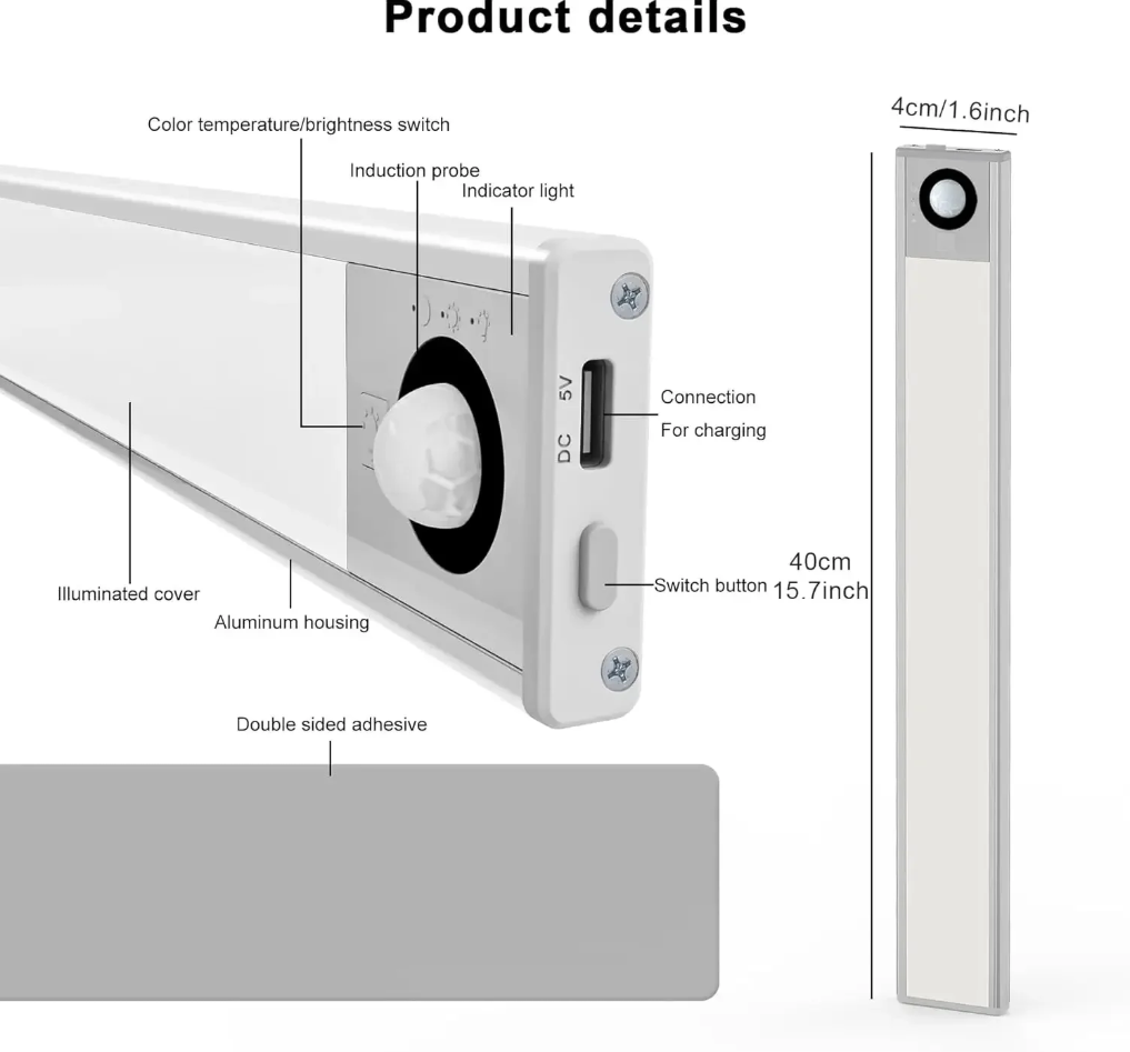 GlowSense LED Motion Sensor Closet Light | Wireless | Energy Efficient | Easy Installation