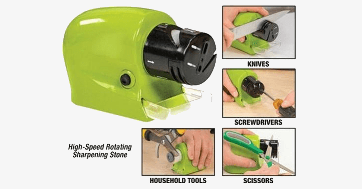 Revolutionary, elegant, multifunctional cordless safe sharpener - smart, strong, and sophisticated!