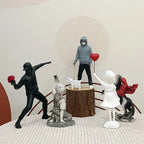 Artify Banksy sculpture collection | Flower thrower & balloon girl | Pop art figures | Modern office & home decoration