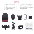 Intelligent sound and light alarm rear for bicycle