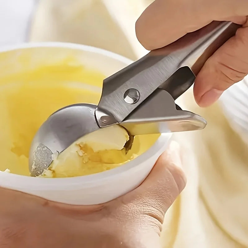 Scoop Ice Cream Scoop Stainless Steel | Robust & Dishwasher Safe | For small & large scoops | Smooth Handle