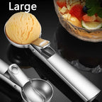 Scoop Ice Cream Scoop Stainless Steel | Robust & Dishwasher Safe | For small & large scoops | Smooth Handle