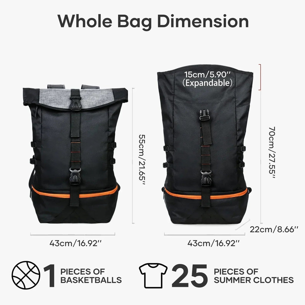 SportGear Backpack with Ball Compartment and Shoe Compartment – 35L Softback