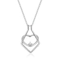 Amelina Heart-Necklace with Ring Holder – Elegance in Full Bloom