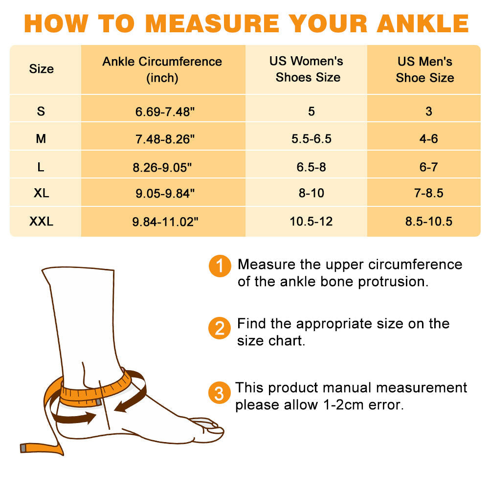 Adjustable Ankle Compression Sleeve Ankle Brace Care 2-Pack
