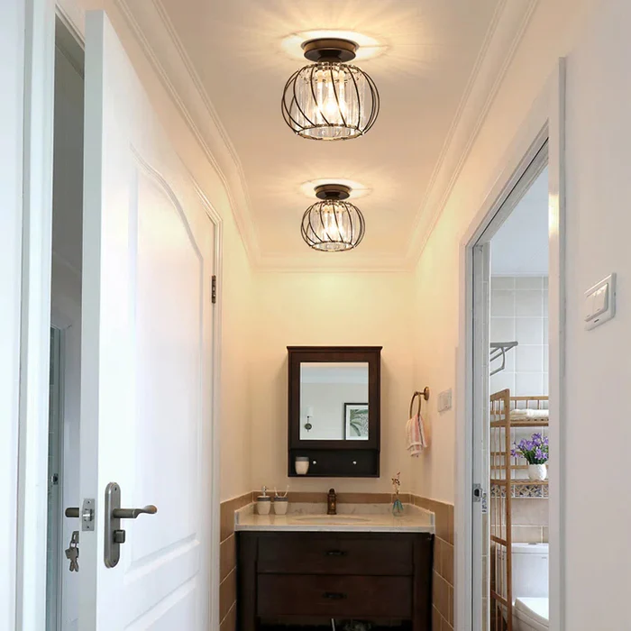 Pendant Light Black Glass Globe Ceiling Fixture