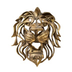 Exquisite gold-plated lion head wall sculpture