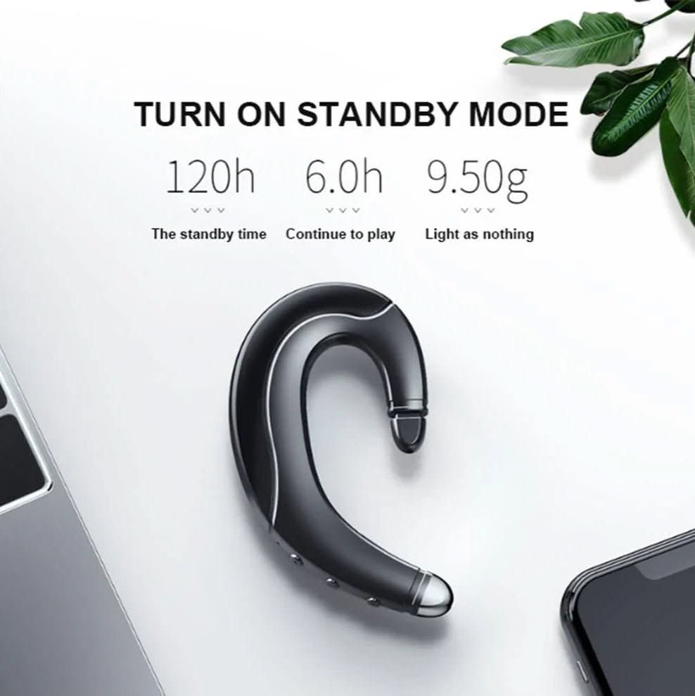 Wireless bone conduction headset for open and pressure-free hearing