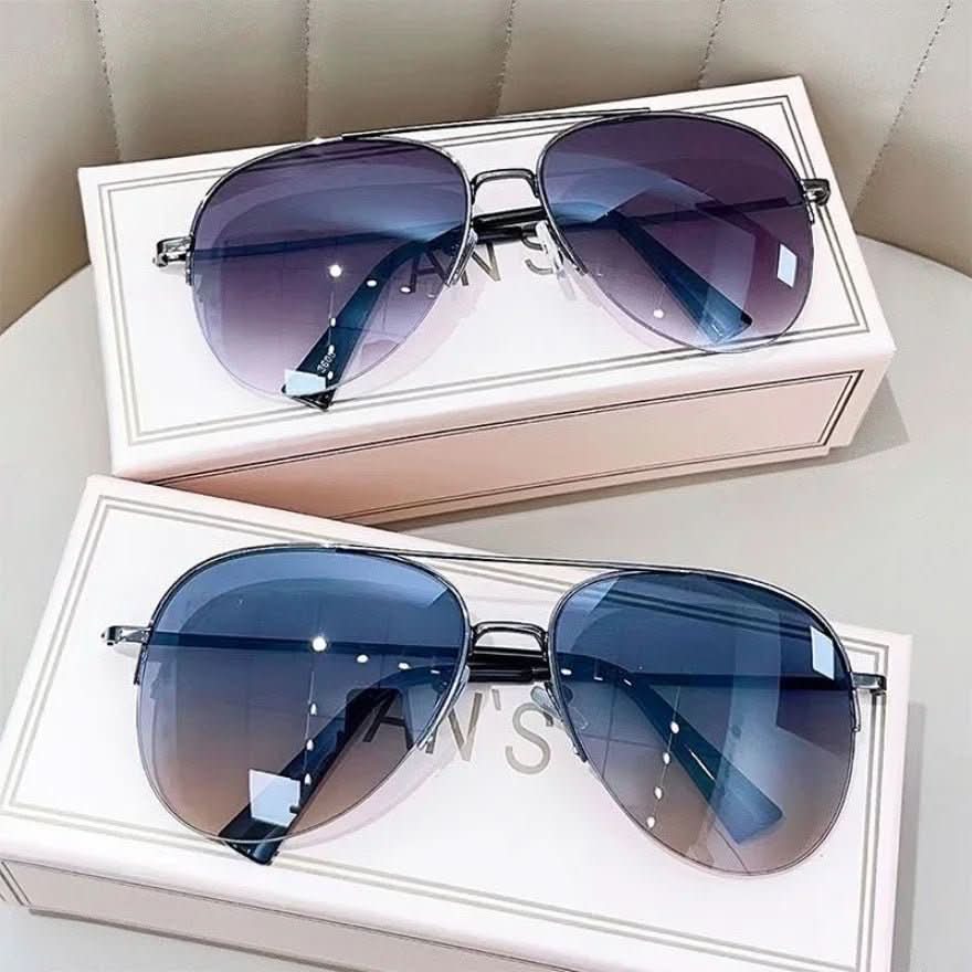 Pilot sunglasses for men with gradient and UV400 protection