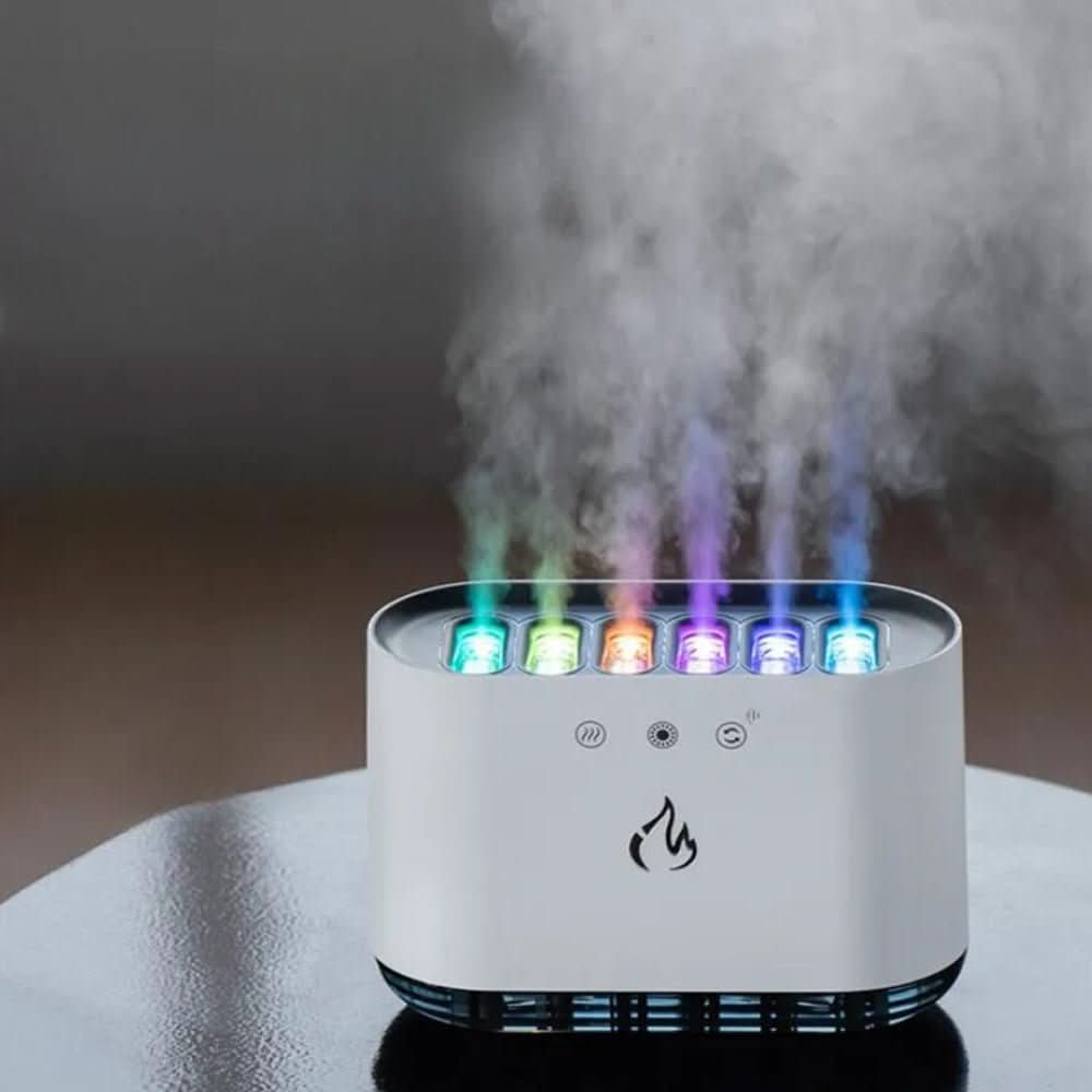 Humidifier with LED Colors & 6 Nozzle Moisture Distribution