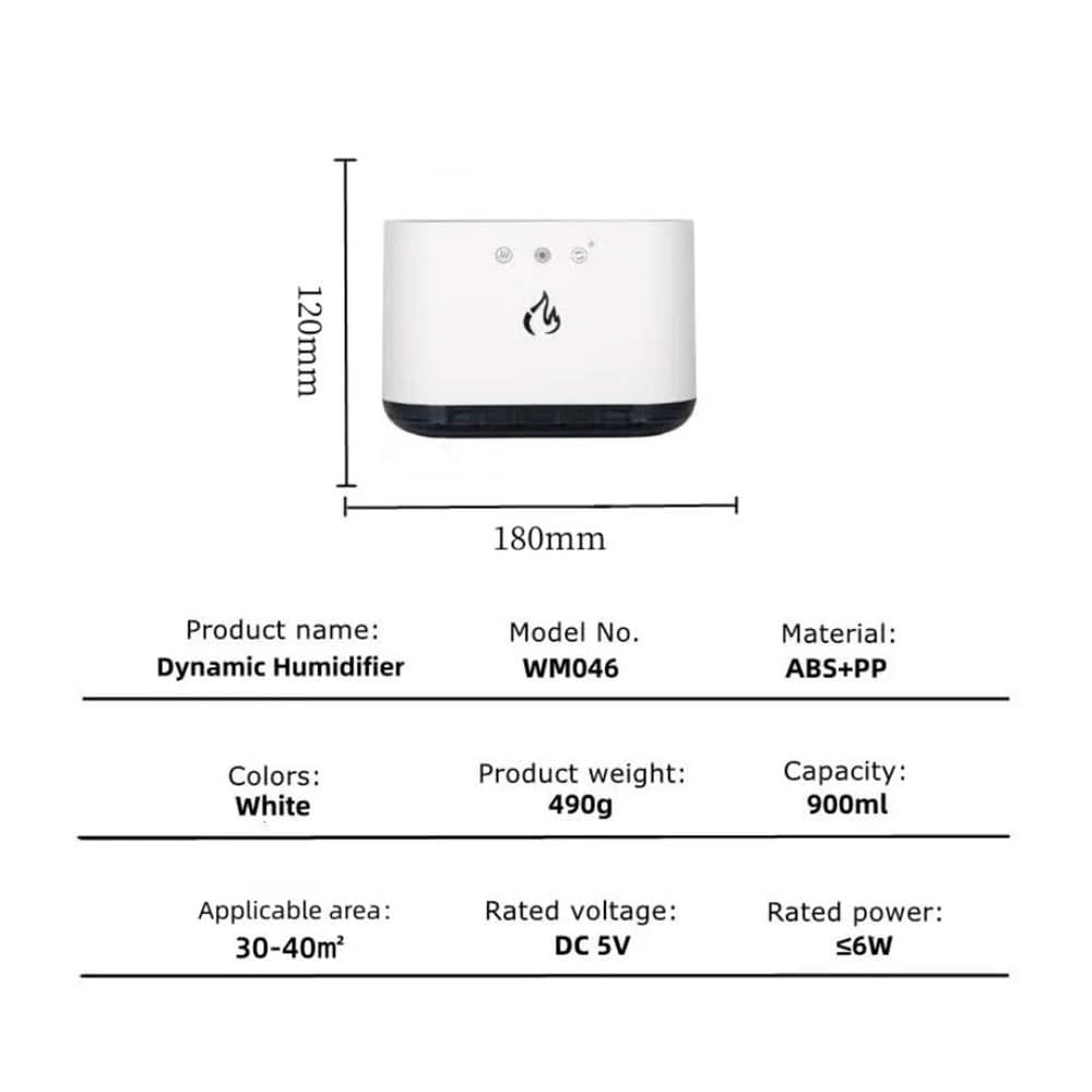 Humidifier with LED Colors & 6 Nozzle Moisture Distribution