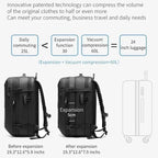 Compressible travel backpack with laptop compartment