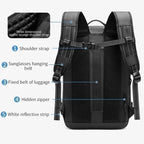 Compressible travel backpack with laptop compartment