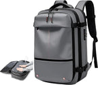 Compressible travel backpack with laptop compartment
